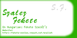 szalez fekete business card